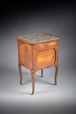 Table de salon En bois et marqueterie ouvrant par un tiroir … - Photo 1