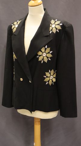 Christian LLINARES – Veste brodée de fleur taille 42