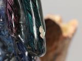 a close up of a glass sculpture of a horse