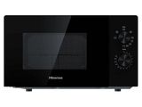 the microwave is black and has a timer on the front