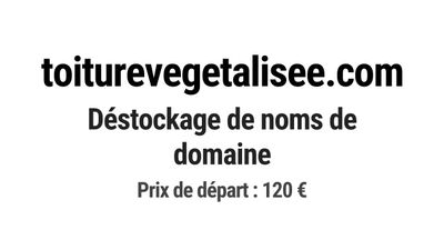 Nom de domaine toiturevegetalisee.