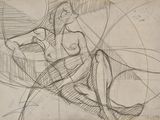 an image of a drawing of a woman sitting on a chair