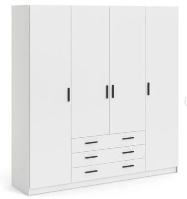 un gros plan d'une armoire blanche avec des tiroirs et encore des tiroirs