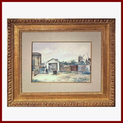 UTRILLO Maurice 1883-1955 : Animation à Montmartre.