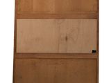 a picture of a wooden cabinet with a mirror on it