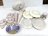 a table with a lot of plates and bowls on it