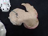 a small piece of clay that has been placed on a table