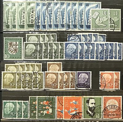 TIMBRE-POSTE - RFA - OBL - Lot par 1 à plusieurs entre 1955 …