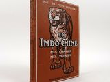 un vieux livre sur lequel figure l'image d'un tigre