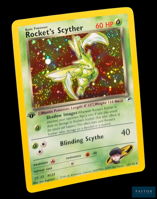 gros plan d'une carte pokemon sur fond noir