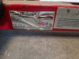 a close up of a sign on the side of a red truck