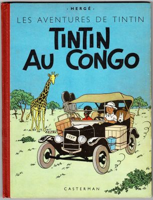 une image représentant un livre sur lequel figure une girafe et des personnes dans une voiture
