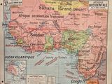 an old map of south africa and the surrounding countries
