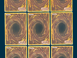 six squares of yellow and black squares with a black background