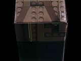 a box that has a lego figure inside of it