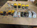 many different types of electronic equipment on a table