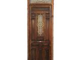 an image of a wooden door with a glass window