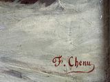 a painting of a man riding a horse in the snow