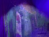 a picture of a person standing in a purple light