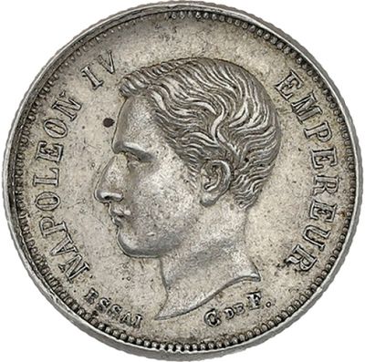 une pièce de monnaie en argent portant un visage de femme