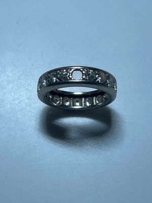 ALLIANCE AMERICAINE en platine 950 millièmes, rail serti de 19 diamant - Photo 1