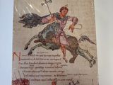 an image of a picture of a man riding a horse