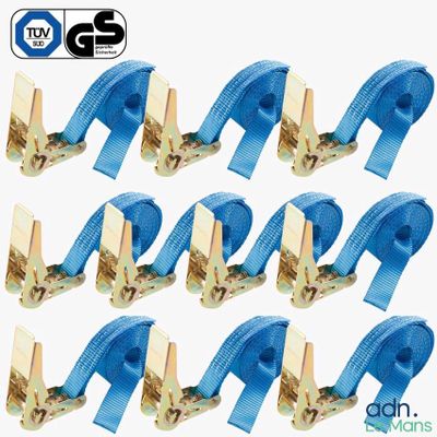 Lot de 10 sangles de levage bleues ultra-résistantes pour le levage de charges lourdes