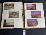 an open book with pictures on it on a table