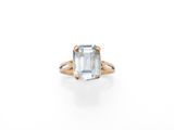 une bague aigue-marine et diamant