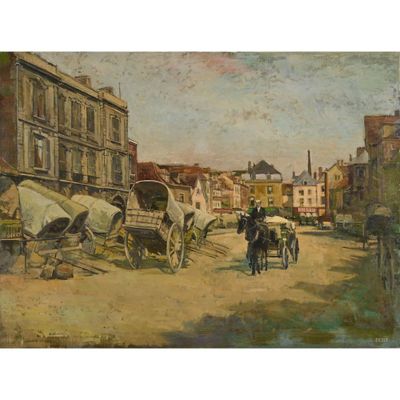 PETIT M. « Amiens, la Place Vogel ». - Photo 1