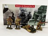 figurines of a group of toy soldiers with a box in the background