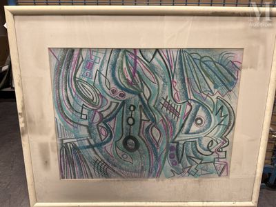 la photo d'une photo d'un dessin accroché au mur