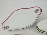 three plates that have different designs on them