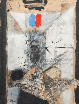 an image of a piece of art with a painting on it