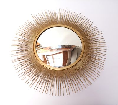 POLSPOTTEN (dans le goût) Miroir type Prickle en métal doré …