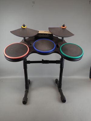 an image of a drum set up on a stand