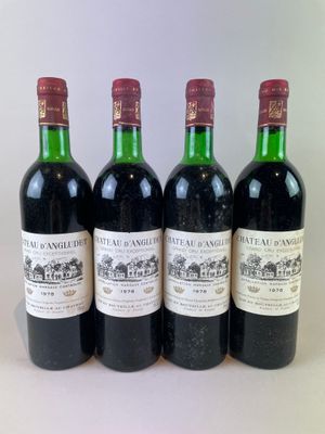 4 btls Château d'Angludet 1978 - Margaux (ETLA, 1 capsule ab…
