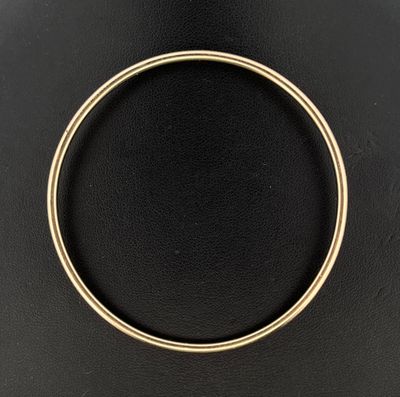 Bracelat jonc en or jaune 750 millièmes. Poinçon hibou. Diam. intérieu - Photo 1