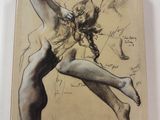 an image of a drawing of a naked woman on a table
