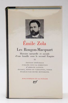 an old book with a picture of emile zola on it