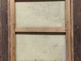 an image of a painting of a window with a wooden frame