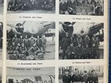 several black and white photos of a group of men in military uniforms