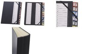 Trieur à compartiments extensible - Couverture rigide noire …