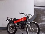 a motorcycle that is parked in a parking garage