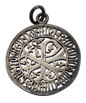 Médaille religieuse ajourée en argent