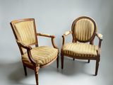 pair of louis xvi style armchairs