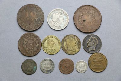 Ier EMPIRE : Jetons de l’empereur x4 ; Siège d’Anvers x3 et 2 pièces d - Photo 1
