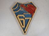 a picture of a badge with a rooster on it