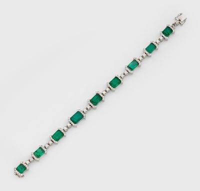 an emerald and diamond bracelet