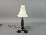 an image of a table lamp with a white shade on it